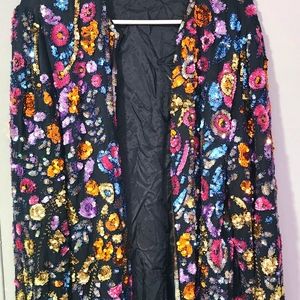 Silk sequin jacket cardigan